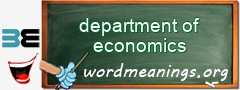 WordMeaning blackboard for department of economics